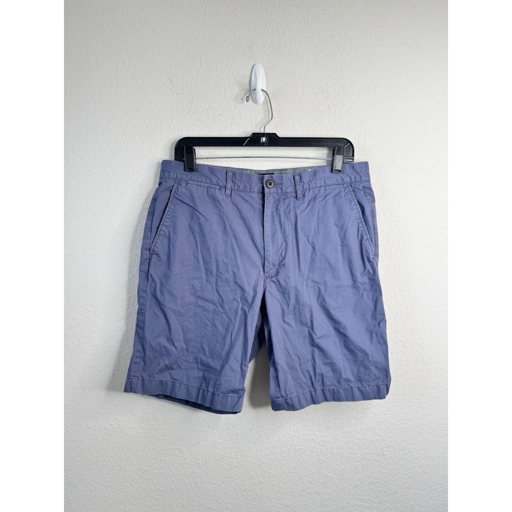 J.Crew Men's Blue Chino‎ Shorts 33 9" Inseam Cotton Stretch Casual Summer Preppy